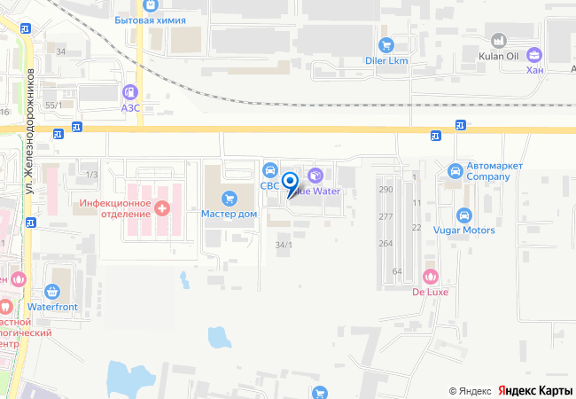 Карта проезда к складу Оптстрой в Актау